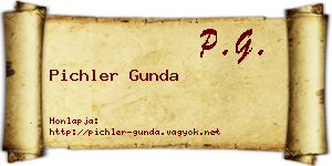 Pichler Gunda névjegykártya